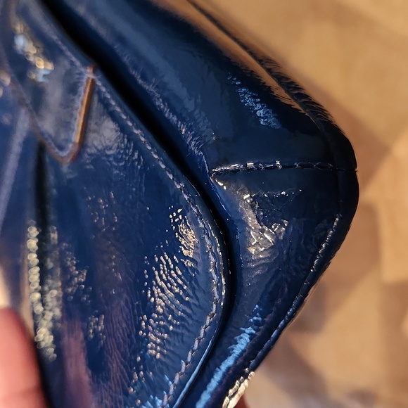 Coach Blue Patent Clutch/Wristlet - Picture 9 of 11